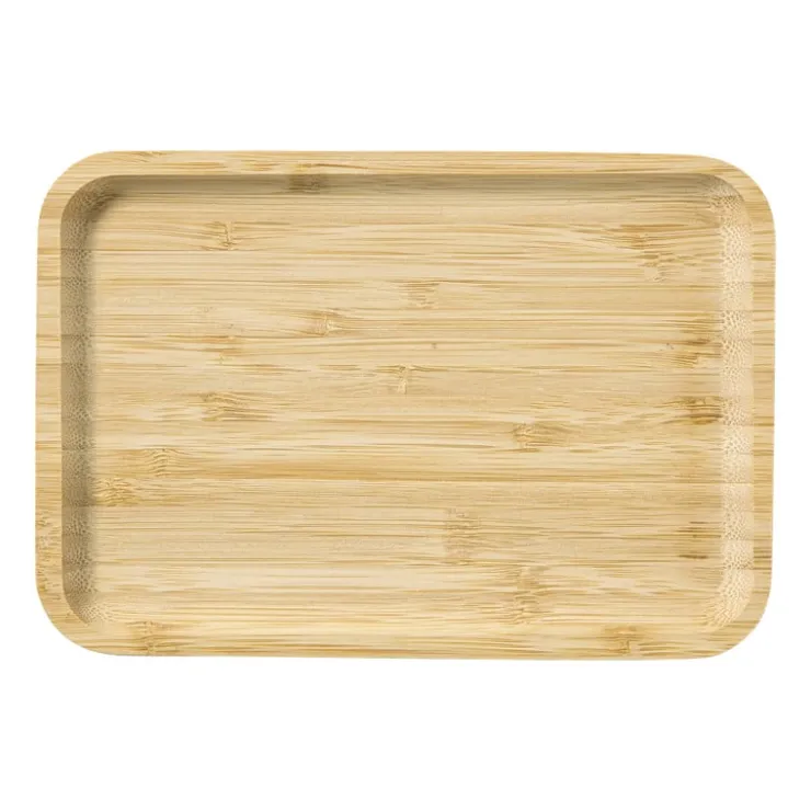 Xenos Bamboe tray klein - bruin - 1.8x21x14.5 cm- Dienbladen