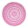Xenos Beachplaid rondo indian fuchsia - roze - 145 cm- Strandaccessoires