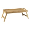 Xenos Bed dienblad - bamboe - 31x58x22 cm- Dienbladen