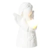 Xenos Beeldje kerstengel - wit - 10.5x6.7x5.8 cm- Kerstfiguren