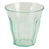 Xenos Beker met facetten - groen - 250 ml- Buitenservies|Waterglazen