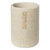 Xenos Beker sand - beige - ø8x11.5 cm- Tandenborstelbekers|Badkamer Accessoires
