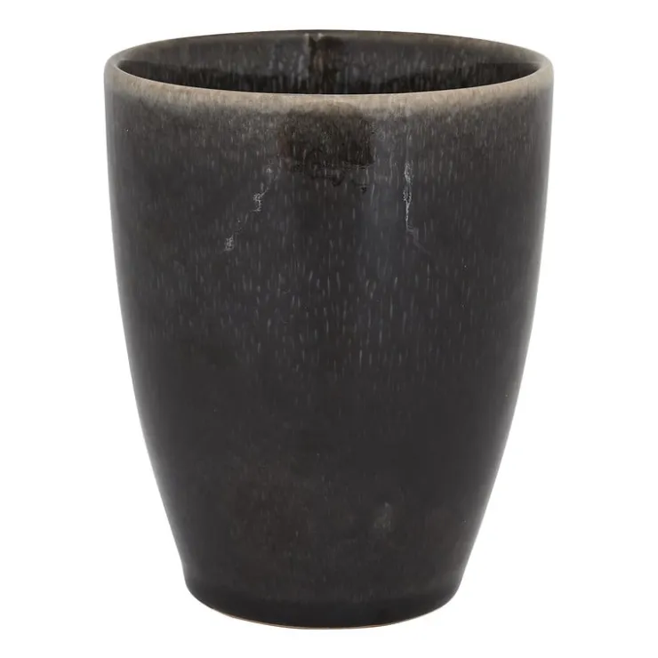 Xenos Beker Toscane - zwart - 315 ml- Mokken