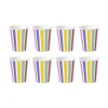 Xenos Bekers gestreept - 250 ml - set van 8- Wegwerpservies