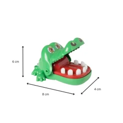 Xenos Bijtende krokodil mini spelletje - 6x4x8 cm- Drankspellen|Spellen