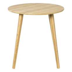 Xenos Bijzettafel bamboe Manou - naturel - ø45x45 cm- Bijzettafels