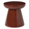 Xenos Bijzettafel Calvin - bordeauxrood - ø35x35 cm- Bijzettafels