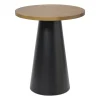Xenos Bijzettafel Chico - bruin/zwart - ø39.5x48.5 cm- Bijzettafels