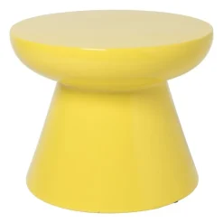 Xenos Bijzettafel conisch - geel - ø50x40- Bijzettafels