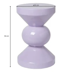 Xenos Bijzettafel diabolo - lila - ø33x50 cm- Bijzettafels