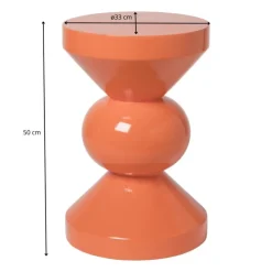 Xenos Bijzettafel diabolo - peach - ø33x50 cm- Bijzettafels