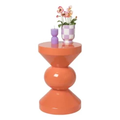 Xenos Bijzettafel diabolo - peach - ø33x50 cm- Bijzettafels