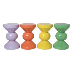 Xenos Bijzettafel diabolo - peach - ø33x50 cm- Bijzettafels