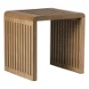 Xenos Bijzettafel Japandi klein - bruin - 34x34x29 cm- Bijzettafels