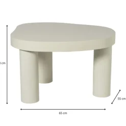 Xenos Bijzettafel Karlstad middel - 40x65x55 cm - grijs- Bijzettafels