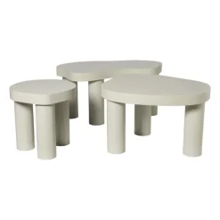 Xenos Bijzettafel Karlstad middel - 40x65x55 cm - grijs- Bijzettafels