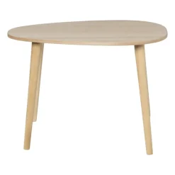 Xenos Bijzettafel lund ovaal - naturel - 58x40x40 cm- Bijzettafels