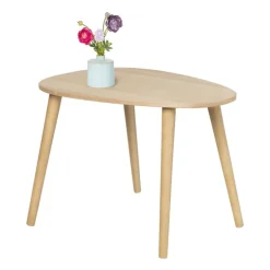Xenos Bijzettafel lund ovaal - naturel - 58x40x40 cm- Bijzettafels