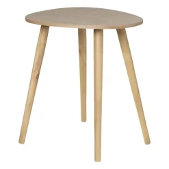 Xenos Bijzettafel lund ovaal klein - naturel - 50x38x45 cm- Bijzettafels