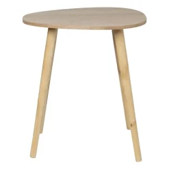 Xenos Bijzettafel lund ovaal klein - naturel - 50x38x45 cm- Bijzettafels