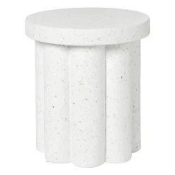 Xenos Bijzettafel Malmo - wit - ø40x45 cm- Bijzettafels