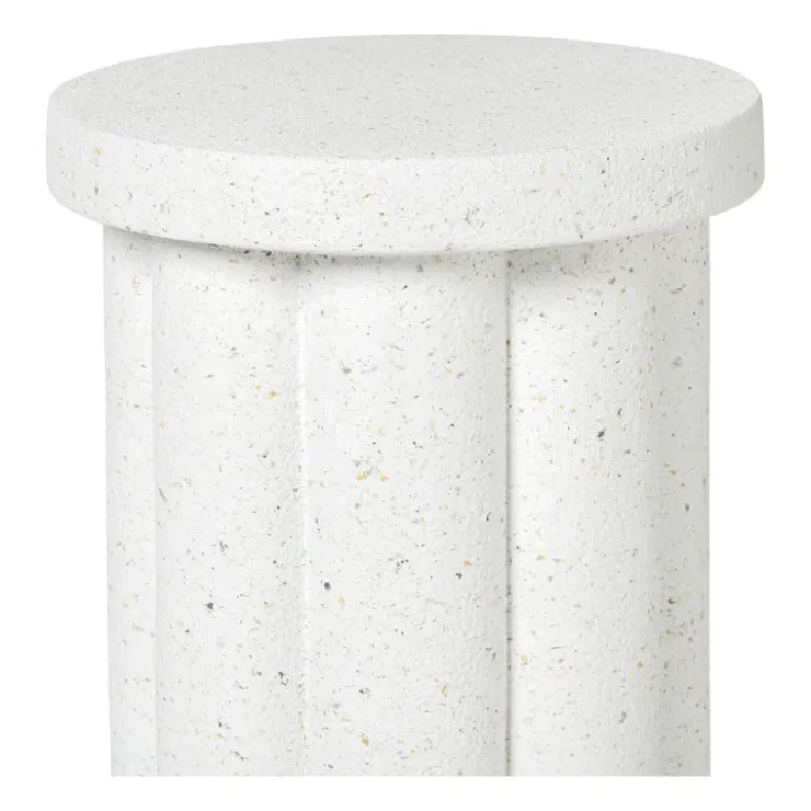 Xenos Bijzettafel Malmo - wit - ø40x45 cm- Bijzettafels