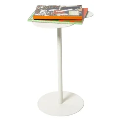 Xenos Bijzettafel Mica organisch - wit - 53x35x26 cm- Bijzettafels