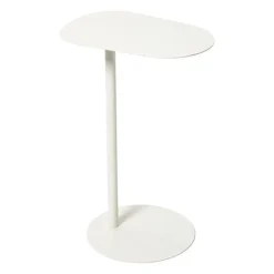 Xenos Bijzettafel Mica ovaal - wit - 53x35x25 cm- Bijzettafels