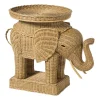 Xenos Bijzettafel olifant - rotan - 65x55x45 cm- Bijzettafels