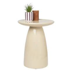Xenos Bijzettafel Paris - beige - ø36x46 cm- Bijzettafels