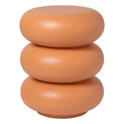 Xenos Bijzettafel pop-art bubbles - peach - ø40x50 cm- Bijzettafels