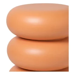 Xenos Bijzettafel pop-art bubbles - peach - ø40x50 cm- Bijzettafels