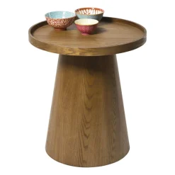Xenos Bijzettafel Rondo groot - bruin - ø45x50 cm- Bijzettafels