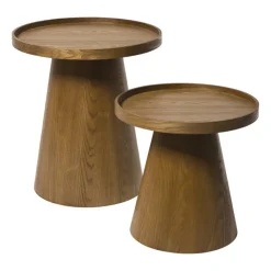 Xenos Bijzettafel Rondo klein - bruin - ø38.5x38 cm- Bijzettafels