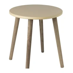 Xenos Bijzettafel Salvador - beige/bruin - ø36x41 cm- Bijzettafels