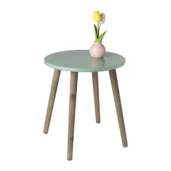 Xenos Bijzettafel Salvador - groen/bruin - ø36x41 cm- Bijzettafels
