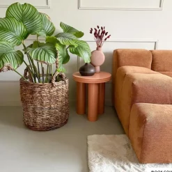 Xenos Bijzettafel Stockholm - peach - ø40x45 cm- Bijzettafels