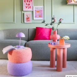 Xenos Bijzettafel Stockholm - peach - ø40x45 cm- Bijzettafels