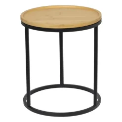 Xenos Bijzettafels Bamboe - MDF/metaal - set van 2- Salontafels|Bijzettafels