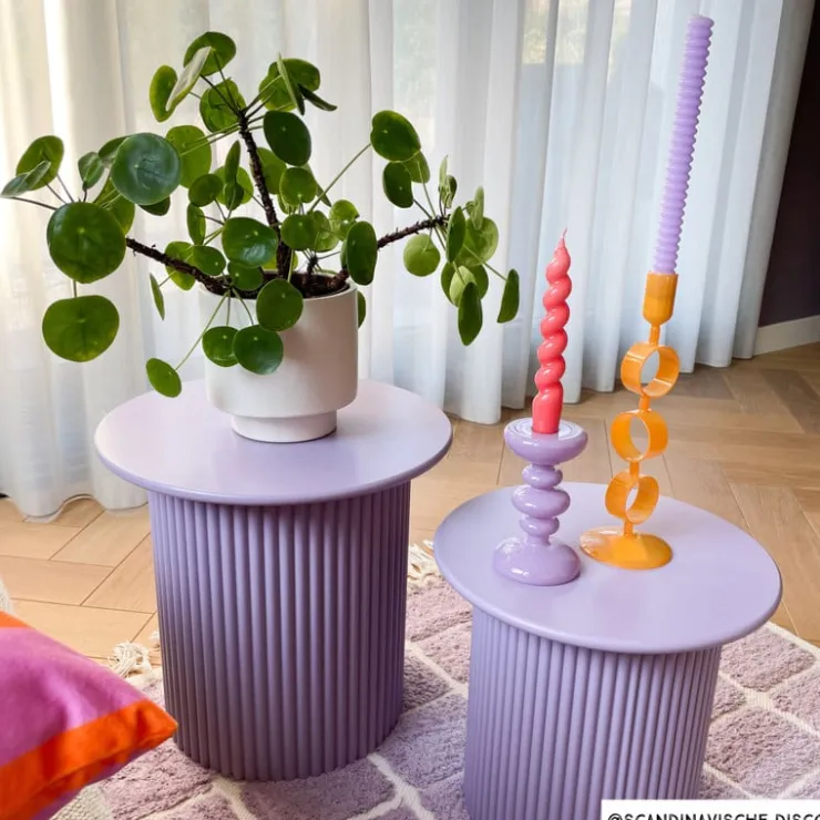 Xenos Bijzettafels Oslo - lila - set van 2- Bijzettafels