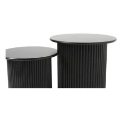 Xenos Bijzettafels Oslo - zwart - set van 2- Bijzettafels