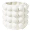 Xenos Bloempot bubbel - wit - ø15x15 cm- Bloempotten