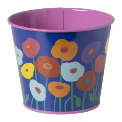 Xenos Bloempot met bloemetjes - diverse varianten - ø12x10 cm- Bloempotten