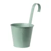 Xenos Bloempot met hengsel - groen - 25x20x14 cm- Plantenbakken|Bloempotten
