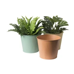 Xenos Bloempot patroon maat L - ø15x18 cm - groen- Bloempotten|Plantenbakken