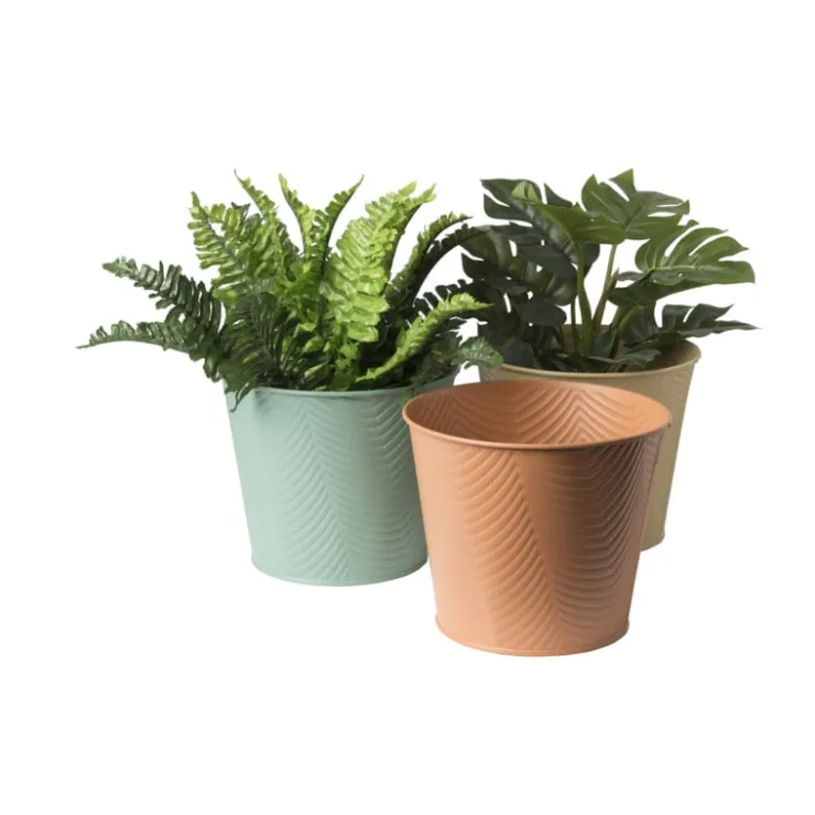 Xenos Bloempot patroon maat L - ø15x18 cm - groen- Bloempotten|Plantenbakken