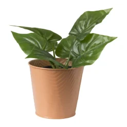 Xenos Bloempot patroon maat S - ø12x13 cm - oranje- Plantenbakken|Bloempotten
