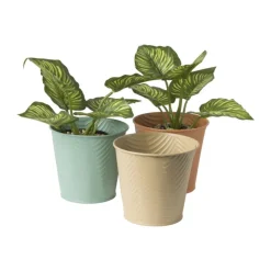 Xenos Bloempot patroon maat S - ø12x13 cm - groen- Plantenbakken|Bloempotten
