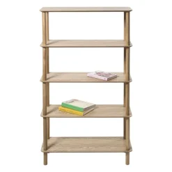 Xenos Boekenkast Scandi - naturel - 140x80x30 cm- Boekenkasten|Vakkenkasten