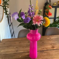 Xenos Boeket kunstbloemen - multikleur - 60 cm- Kunstbloemen